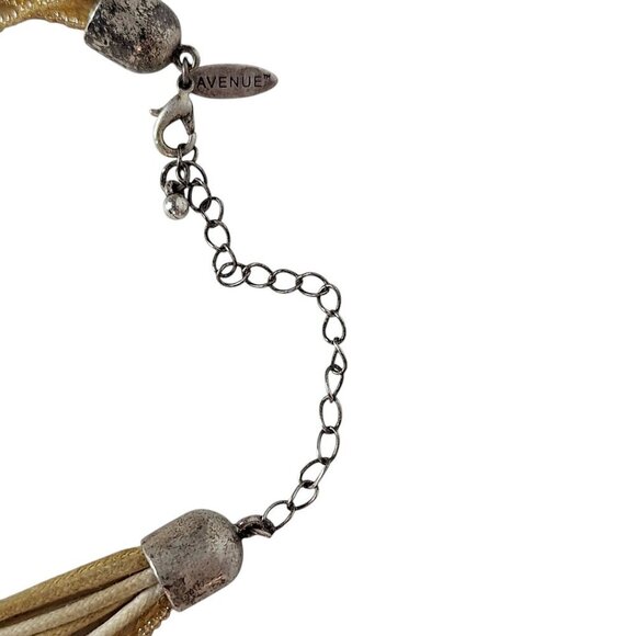 Avenue Multi Strand Seed Beads Boho Leaf Dangles Necklace - Picture 5 of 8